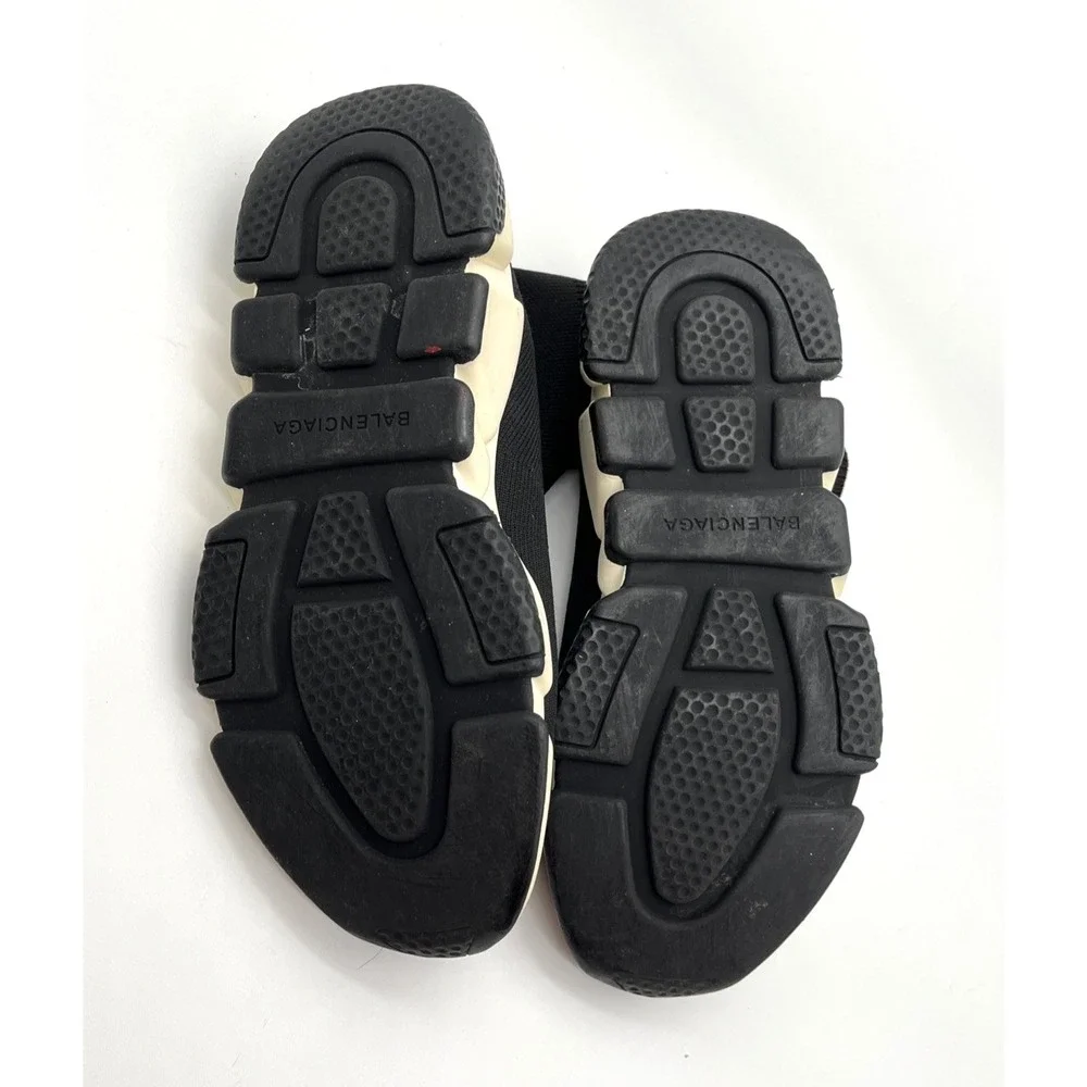 Balenciaga Speed 2.0 Sneakers Black White Sock Shoes Women's 6.5 No Insoles